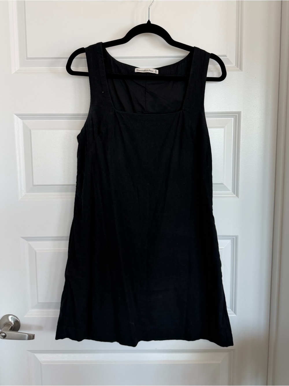 Abercrombie Linen Black Sleeveless A-Line Dress